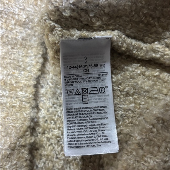 GAP Wool Blend Oversized Loose neck turtleneck,extended back hemline,soft/cozy - Picture 8 of 10